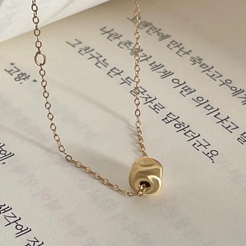 Collier En Argent Sterling 925 Minimaliste Avec Pendentif Cube Géométrique Brossé Chaîne Fine Style Ins Coréen