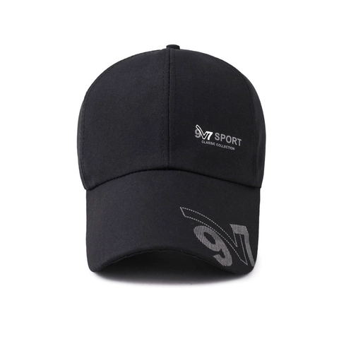 Casquette De Baseball Homme Coton Protection Solaire Sport De Plein Air Réglable Imprimé Lettres Décontracté