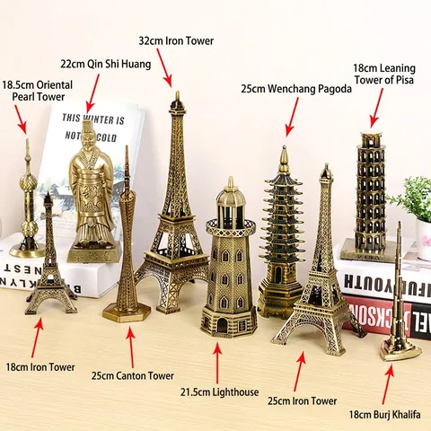 Modello Torre Eiffel Ornamento Metallo Retro Monumento Parigi Decorazione Scrivania Ufficio Casa Regalo Romantico Matrimonio