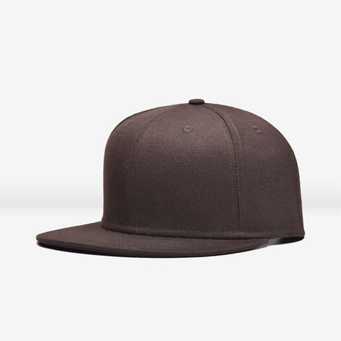 Snapback Baseball Cap Solid Color Flat Brim Hat Adjustable Acrylic Streetwear Hip Hop Casual For Men Women