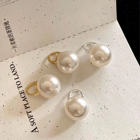 Orecchini A Cerchio Con Künstliche Perle Grandi Con Perno In Argento Sterling 925 Stile Coreano Minimalista Gioielli Eleganti