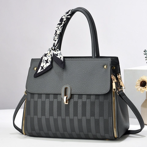 Damen Handtasche Umhängetasche PU Leder Hahnentritt Schal Deko Gewebtes Muster Litschi Textur Retro Minimalistische Mode