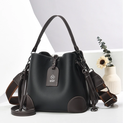 Borsa A Secchiello Da Donna In Pelle PU Grana Lychee Borsa A Tracolla Con Tracolla Intrecciata Borsa Chic Urban