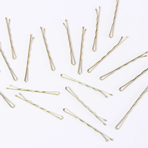 Haarklammern Bobby Pins Goldfarben Metall Wellendesign Rutschfest Minimalistisch Styling Tools Zubehör Für Frauen