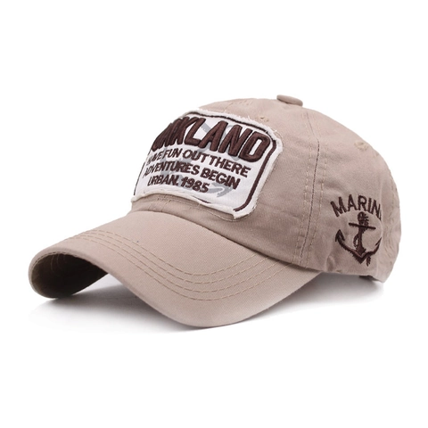 Berretto Da Baseball In Cotone Vintage Lettera Ricamata Patch Ancora Regolabile Esterno Casual Cappello Da Sole Uomo Donna