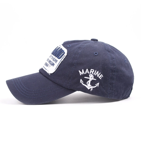 Berretto Da Baseball In Cotone Vintage Lettera Ricamata Patch Ancora Regolabile Esterno Casual Cappello Da Sole Uomo Donna