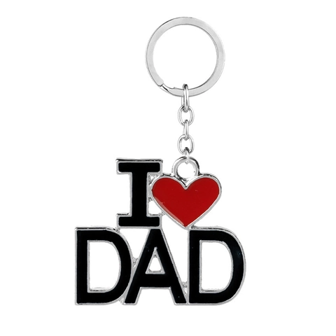 Creative Alloy Family Keychain Set Father's Day Gift Mom Dad Hero Heart Pendant Tools Keychain For Parents Commemorative Jewelry