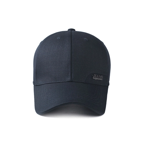 Herren Baseball Cap Klassisch Gebogene Krempe Verstellbar Polyester Baumwolle Outdoor Sport Hut Metall Abzeichen