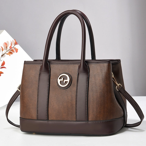Damen Mode PU Leder Umhängetasche Gestreiftes Patchwork Große Kapazität Shopper Crossbody Tasche Mit G Logo Schnalle Täglich