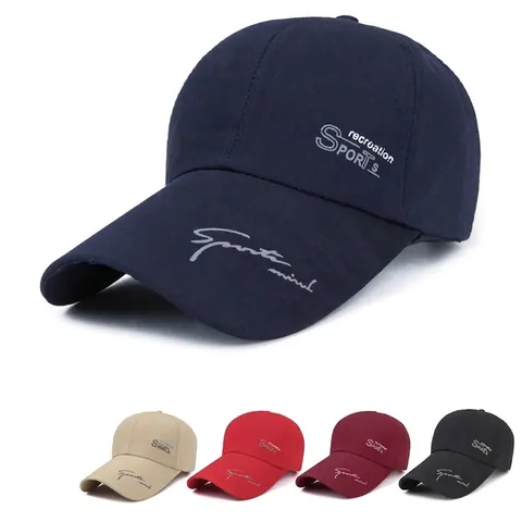 Heren Honkbalpet Buitensporten Zonbescherming Verstelbare Polyester Canvas Hoed Recreation Letteropdruk