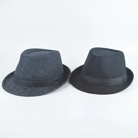 Vintage Britse Stijl Wollen Fedora Hoed Voor Mannen Vrouwen Winter Warme Jazz Hoed Met Lint Band Mode Trilby Gentleman Hoed