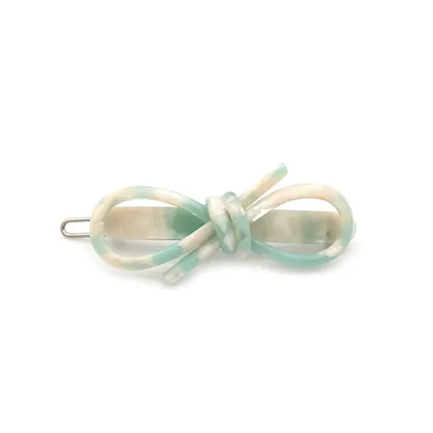 Kids Bow Hair Clip Acetate Marble Pattern Tortoiseshell Barrette Korean Style Knot Hairpin For Girls