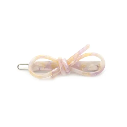Kids Bow Hair Clip Acetate Marble Pattern Tortoiseshell Barrette Korean Style Knot Hairpin For Girls