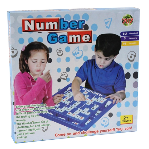 Sudoku Brettspiel Zahlenrätsel Für Kinder Erwachsene Logiktraining Mathematisches Denken Blauer Kunststoff Desktop Lernspielzeug Geschenk