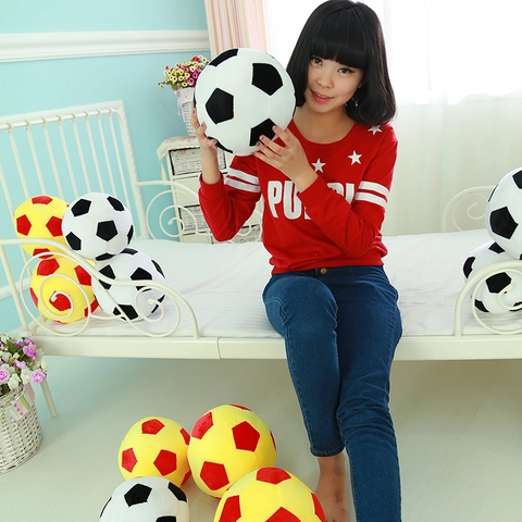 Plush Soccer Basketball Toy Soft Stuffed Sports Ball Cushion For Children Home Decoration Gift
