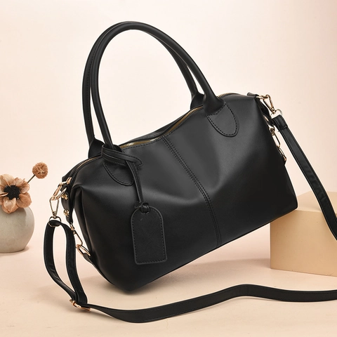Borsa A Mano Boston In Pelle PU Borsa A Tracolla Con Tracolla Rimovibile Grande Capacità Moda Quotidiana Per Donne
