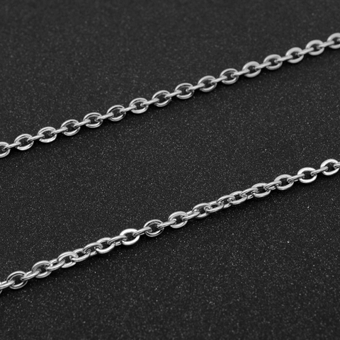 Minimalistische Roestvrijstalen Schakelketting Voor DIY Sieraden Maken Accessoires Karabijnsluiting Schakelketting Zilver Kleur