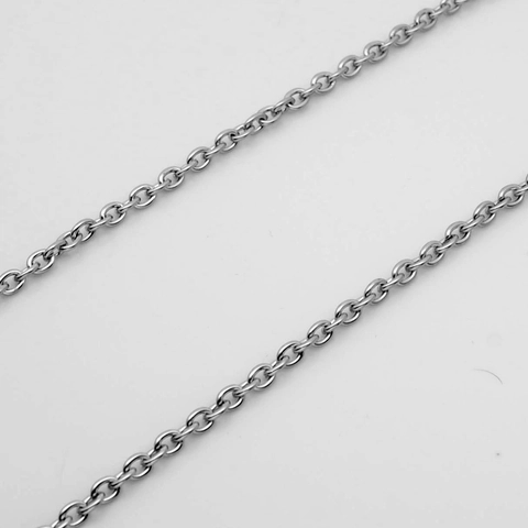 Minimalist Stainless Steel Cable Chain Necklace O-Link Cross Chain For Pendant DIY Jewelry Making Durable Unisex Silver