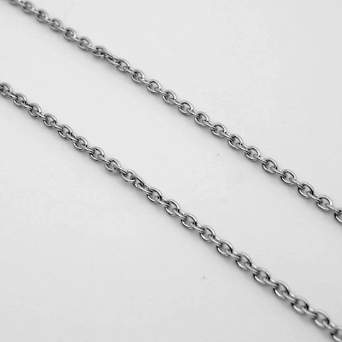 Polished 316 Stainless Steel O-Chain Necklace Minimalist Cross Link Chain For DIY Jewelry Making Accessories Silver For Men