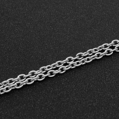 Titanium Staal O-schakelketting Halsketting Voor Heren Dames Minimalistische Roestvrijstalen Kruisketting Halskettingen DIY Sieraden Accessoires