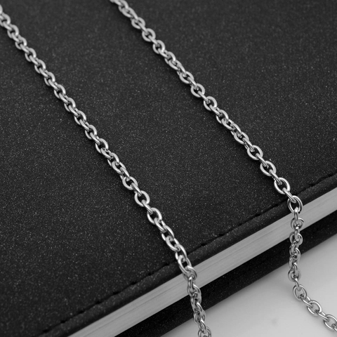 DIY Ανοξείδωτη Αλυσίδα Cable για Κατασκευή Κοσμημάτων Αξεσουάρ Απλή Ασημί Αλυσίδα Rollo για Άνδρες Γυναίκες