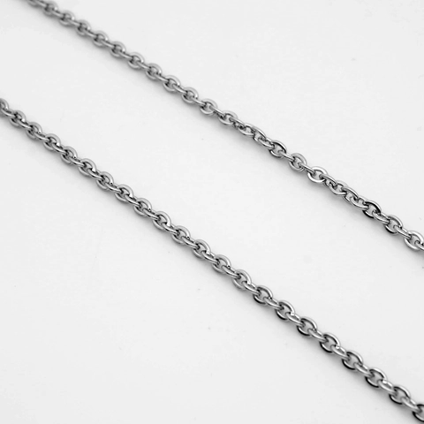 Roestvrijstalen Kruisschakelketting Ketting Voor Dames Heren DIY Sieraden Maken Gepolijst Zilver Minimalistische Basisketting