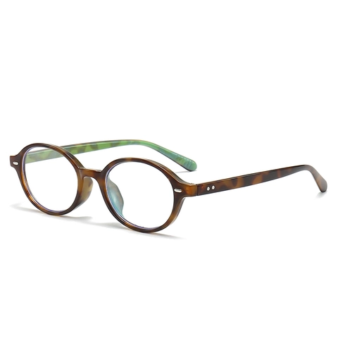 Occhiali Da Sole Ovali Retrò Tartarugati Montatura PC Anti Luce Blu Y2K Moda Protezione UV Donna Uomo