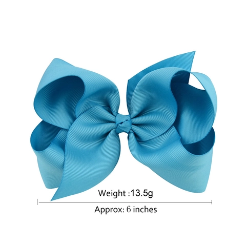Large Grosgrain Ribbon Hair Bows With Metal Alligator Clips Solid Color Handmade Hairclips For Girls Kids Toddlers Hair Accessories