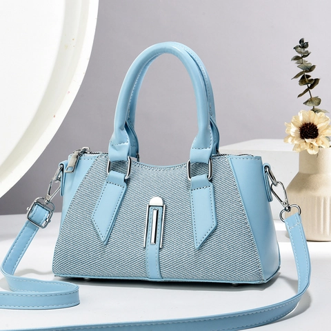 Borsa a Tracolla da Donna in Pelle PU Patchwork Moda Urbana Semplice Borsa a Mano Con Tracolla Rimovibile Per Lavoro Quotidiano Festa