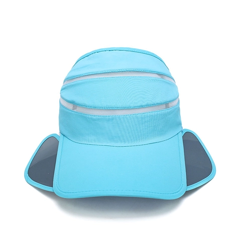 Visière De Soleil Avec Bord Rétractable Polyester Maille Respirante Pour Sport De Plein Air Plage Femmes Hommes