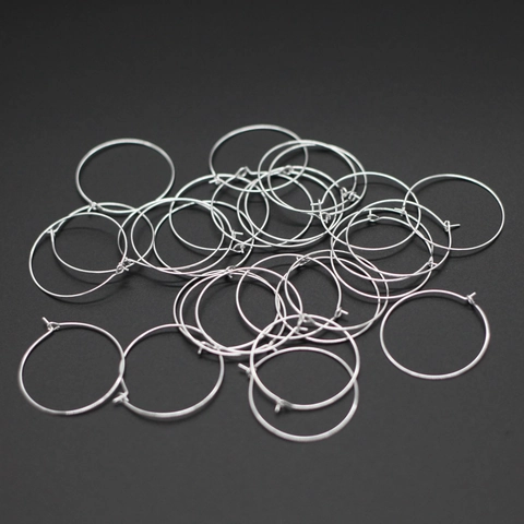 Runde Metallreifen Ohrring Komponenten Galvanisierte Legierung Weinglas Charme Ringe Für DIY Schmuckherstellung Handwerk