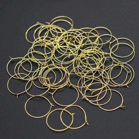 Runde Metallreifen Ohrring Komponenten Galvanisierte Legierung Weinglas Charme Ringe Für DIY Schmuckherstellung Handwerk