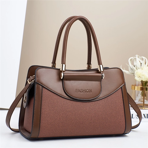 Borsa A Spalla Donna PU Pelle Tessuto Intrecciato Borsa A Mano Retro Street Trend Quotidiano Ufficio Moda Tote