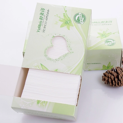 Disposable Face Towels Cotton Spunlace Non-Woven Soft Absorbent Dry Wet Dual Use For Skin Care Beauty Cleaning