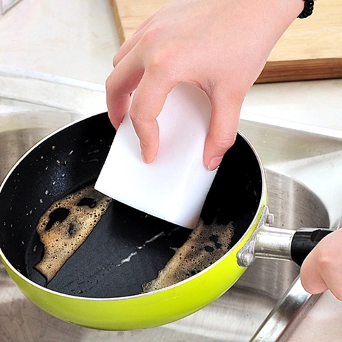 Magische Sponsgum Nano Melamine Reinigingspad Vlekverwijderaar Voor Meerdere Oppervlakken Voor Keuken Badkamer Kantoor Wit