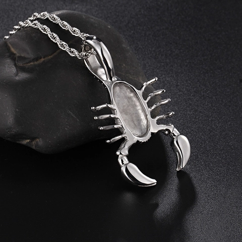 Pendente Scorpione Collana Acciaio Inossidabile 316L Gotico Punk Retrò Ciondolo Animale Per Uomini Donne Gioielli Regali