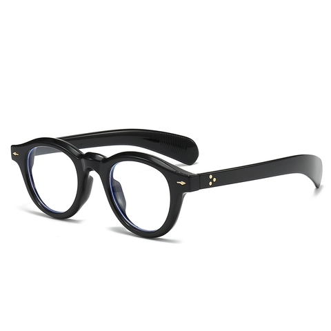 Occhiali Da Vista Donna Montatura In PC Anti Luce Blu Retrò Rotondi Ovali Borchie Moda Lenti Chiare