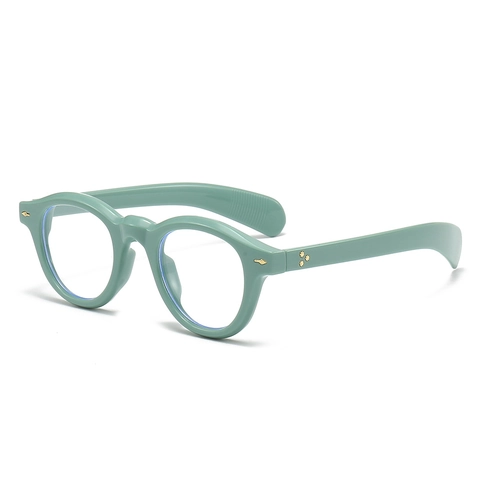Occhiali Da Vista Donna Montatura In PC Anti Luce Blu Retrò Rotondi Ovali Borchie Moda Lenti Chiare