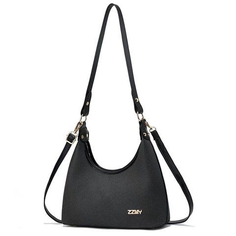 Damen Casual Halbmond Hobo Tasche Strukturgewebe PU Spleißen Schultertasche Handtasche Mit Verstellbarem Riemen