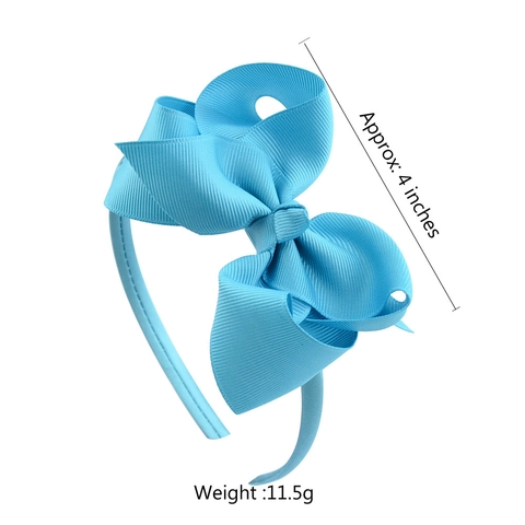 Kids Grosgrain Ribbon Bow Headband Big Bowknot Hair Band For Girls Handmade Solid Color Hair Accessories