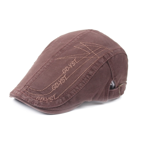 Klassieke Katoenen Baret Voor Heren Met Verstelbare Gesp Casual Stijl Met Letterborduurwerk Voor Een Tijdloze Britse Retro Uitstraling
