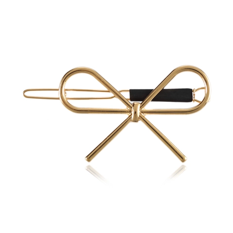 Minimalistischer Metall Schleifen Haarclip Legierung Geometrische Elegante Haarspange Kopfschmuck Für Damen Mädchen Tägliches Styling
