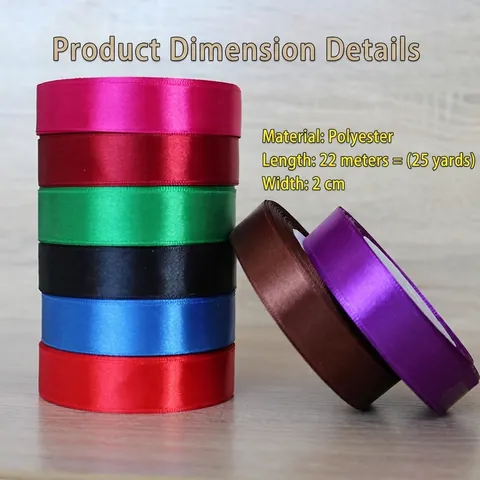 Wide Satin Ribbon Polyester Fabric Glossy Gift Wrapping DIY Crafts Wedding Party Decoration Floral Bouquet Cake Box Decor