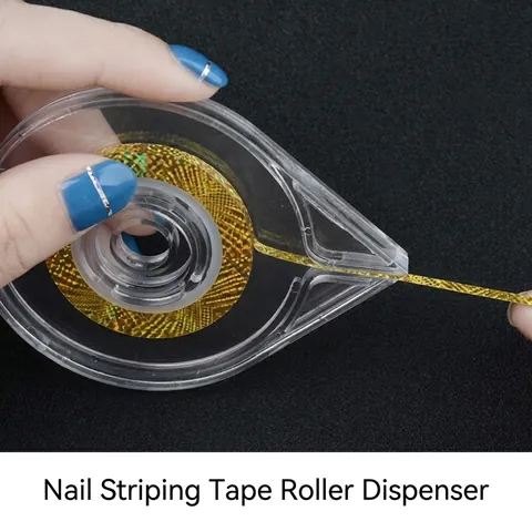 Nagelkunst Striping Tape Dispenser Case Lege Plastic Doos Houder Voor Goud Zilver Lijn Extractie Opslag Tool