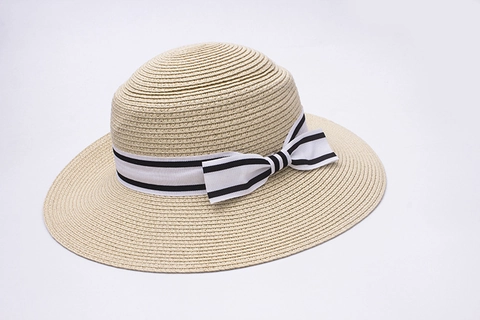 Cappello Di Paglia Donna Tesa Larga Pieghevole Tessuto Spiaggia Berretto Elegante Nastro Fiocco Estate Protezione UV