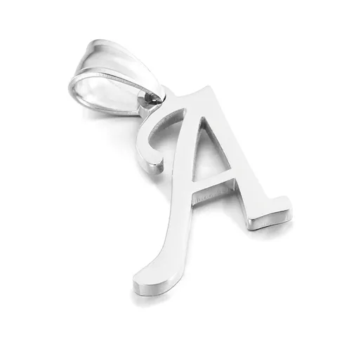 Anfangsbuchstaben Anhänger 316L Edelstahl Poliert Gotisch Alphabet Charms Für Halskette Damen Herren