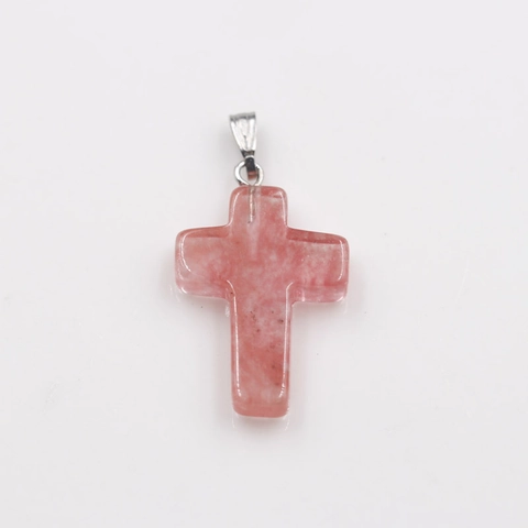 Ciondolo A Croce In Pietra Naturale Cristallo Gemma Fascino Di Guarigione Spirituale Accessori Per Creazione Di Gioielli