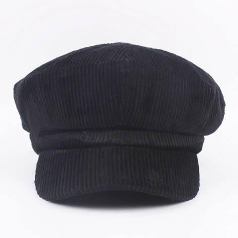 Corduroy Newsboy Cap All Cotton Octagonal Hat Retro Winter Warm Peaked Beret For Men Women Vintage Casual Painter Hat