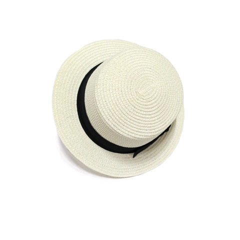 Chapeau Boater Femmes Filles Paille De Papier Tissée Chapeau De Soleil Été Plage Vacances Avec Ruban Noeud