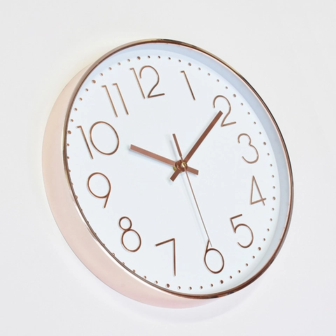 Modern Minimalist Round Wall Clock Silent Quartz Movement Plastic Decorative Timepiece For Living Room Bedroom Office